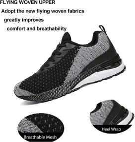 img 3 attached to High-Performance Mishansha Walking Running Athletic Sneakers for Men