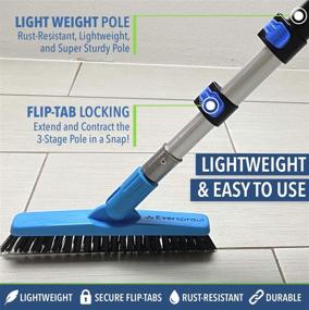 img 3 attached to 🧽 EFFICIENT EVERSPROUT Grout Brush Scrubber Pro | 1.5-to-3.5 ft | Long Handle Pole with Stiff V-Shape Bristles for Corners & Tough Grime | Swivel Design for Shower Tile, Kitchen, Bathroom, Outdoor Concrete
