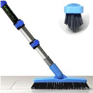 🧽 efficient eversprout grout brush scrubber pro | 1.5-to-3.5 ft | long handle pole with stiff v-shape bristles for corners & tough grime | swivel design for shower tile, kitchen, bathroom, outdoor concrete логотип