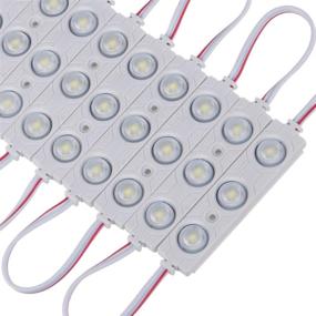 img 1 attached to 💡 200 PCS DC12V White 6500K Injection 3 LED Module 1.32 W Waterproof Decorative Back Light for Letter Sign Advertising Signs with Adhesive Backside Tape