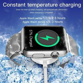 img 1 attached to ⚡️ Enhanced Magnetic Cable: 2-in-1 Wireless Charging for iWatch SE/6/5/4/3/2/1 and iPhone 11/11 Pro/11 Pro Max/XR/XS/XS Max/X/8/7/6