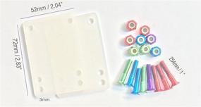 img 3 attached to DreamFire Longboard Skateboard Hardware Kit: Rubber Skateboard Riser Pads with Screw Set (10pcs)