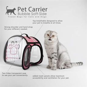 img 1 attached to AVAFORT Soft-Side Cat Dog Carrier: Collapsible Clear Tote for Small Animals, Airline Approved Transparent Pet Carrier Bag - Breathable, Portable Traveling Camping Hiking Outdoor Bag