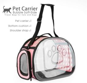 img 3 attached to AVAFORT Soft-Side Cat Dog Carrier: Collapsible Clear Tote for Small Animals, Airline Approved Transparent Pet Carrier Bag - Breathable, Portable Traveling Camping Hiking Outdoor Bag