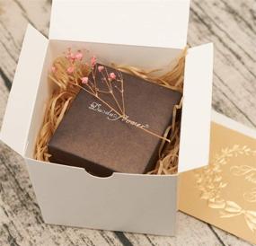 img 2 attached to 🎁 50 Pcs MESHA White Gift Boxes 4x4x4 Square with Lid - Perfect for Bridesmaid Proposal, Cupcake, Godmother, Groomsmen, Birthday, Party/Wedding Favors, DIY Crafting