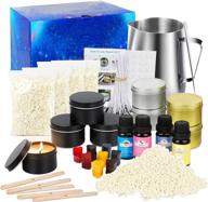 scented candle making kit: diy gift for kids, adults & beginners - complete craft gift package with melting pot, soy wax, centering devices, tins, wicks, stir rod & more! logo