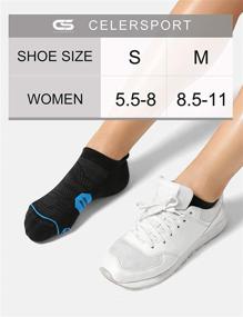 img 3 attached to CelerSport Women's Ankle Athletic Socks - 6 Pack Low Cut Tab Cushioned Running Socks