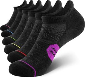 img 4 attached to CelerSport Women's Ankle Athletic Socks - 6 Pack Low Cut Tab Cushioned Running Socks