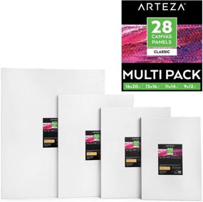 img 1 attached to 🎨 Arteza Canvas Boards for Painting - Multipack of 28: 9x12, 11x14, 12x16, 16x20 Inches - Blank Canvas Panels with 100% Cotton and 8 oz Gesso-Priming - Ideal Art Supplies for Acrylic Pouring and Oil Painting