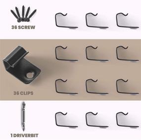 img 3 attached to 36pcs Stainless Steel Starter Clips for 400 SQ. FT. Decking Board - 36 Clips, 36 Screws, 1 Driver Bit (Black)