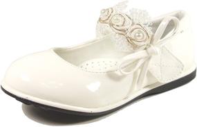 img 4 attached to Nova Toddler Mary Jane Style Dress 👧 Ballet Flats for Little Girls (Sizes Toddler 6-13)
