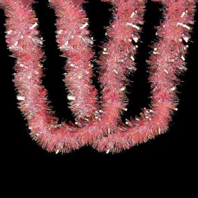 img 2 attached to 🎄 CCINEE Pink Tinsel Garland - Ideal for Christmas Tree Decorations, Weddings, Birthdays - Party Supplies - 17 Feet