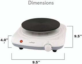 img 2 attached to NutriChef PKST11 Electric Countertop Single Food Burner - Adjustable Temp, LED Light - Ideal for Stainless Steel, Cast Iron, Magnetic Cookwares - Perfect for Home and Camping