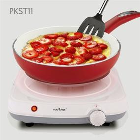 img 3 attached to NutriChef PKST11 Electric Countertop Single Food Burner - Adjustable Temp, LED Light - Ideal for Stainless Steel, Cast Iron, Magnetic Cookwares - Perfect for Home and Camping