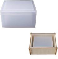 📦 yalulu силиконовая форма для литья смолы для коробки для тканей + деревянный держатель - ремесла diy и декор для дома логотип