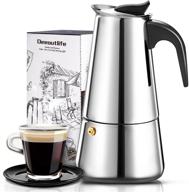 ☕ 4-cup stovetop espresso maker - classic and rich brews moka pot for italian cuban coffee logo