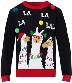 img 4 attached to Funnycokid Ugly Christmas Sweater for Kids: Trendy Xmas Party Pullover Sweatshirt 3-10 Years