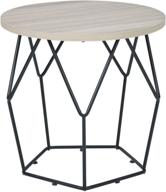 🪑 ashley waylowe round end table: stylish light brown/black signature design logo