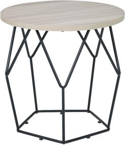 img 4 attached to 🪑 Ashley Waylowe Round End Table: Stylish Light Brown/Black Signature Design