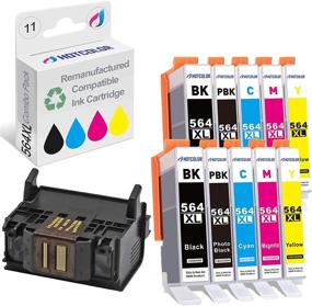 img 4 attached to HOTCOLOR 1 Pack 564 Printhead 5-Slot CB326-30002 CN642A Remanufactured &Amp