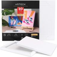 🎨 arteza mixed media paper foldable canvas pad, 8x11 inches, 20 sheets, diy frame, heavyweight multi-purpose paper, 228 lb, 370 gsm, acid-free, art supplies for painting, drawing & mixed media art logo