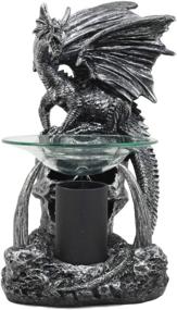img 3 attached to 🖤 Gothic Ossuary Sabretooth Skull Electric Oil Burner - Home Fragrance Aroma Accessory Decor Statue for Fantasy Dungeons and Dragons Enthusiasts - 8.5" Tall Macabre Figurine