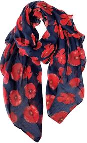 img 4 attached to GERINLY Lightweight Poppy Flower Oblong Women's Accessories