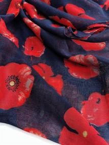 img 1 attached to GERINLY Lightweight Poppy Flower Oblong Women's Accessories