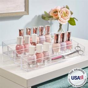 img 3 attached to 💅 STORi Clear Plastic Nail Polish Organizer - Multi-Level Design, Accommodates 40 Bottles