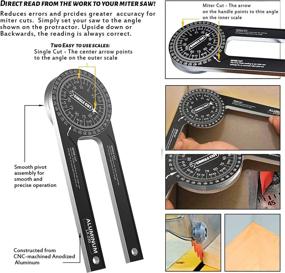 img 3 attached to Precision Protractor: Aluminum Engraved Baseboard Carpentry Tool for Accurate Measurements