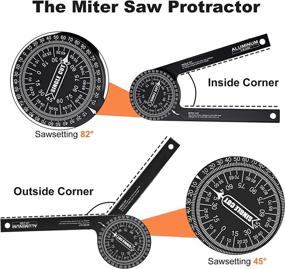 img 2 attached to Precision Protractor: Aluminum Engraved Baseboard Carpentry Tool for Accurate Measurements