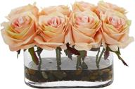 nearly natural blooming roses glass logo