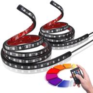 🚚 mictuning rgb led освещение платформы грузовика: 2 шт. 60 дюймов, активируется по звуку, беспроводное управление с пульта, выключатель вкл/выкл - идеально подходит для пикапов, внедорожников, дома на колесах и многого другого! логотип