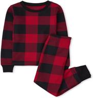 🎅 cozy up in style with childrens place holiday pajamas buffalo boys' sleepwear & robes логотип