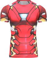 iron man printed compression fitness shirts for men's clothing logo