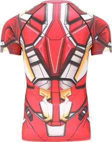 img 1 attached to Iron Man Printed Compression Fitness Shirts for Men's Clothing