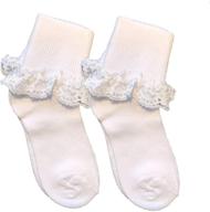 country kids girls' simple lace socks - pack of 2 logo