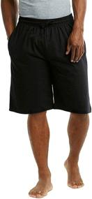 img 4 attached to XL Men's Sleep & Lounge Cotton Knitted Lounge Shorts