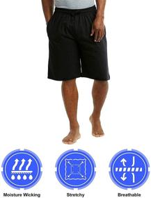 img 1 attached to XL Men's Sleep & Lounge Cotton Knitted Lounge Shorts