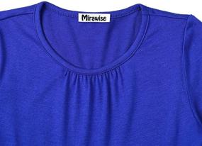 img 2 attached to Mirawise Girls Long Sleeve Ruffle Twirly Dresses: Stylish Cotton Fancy Sundresses for Ages 4-13