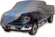 🚛 duck covers a1t217 defender pickup truck cover for standard cab short bed trucks - 217" length, gray/light blue, 70" width, 60" height logo