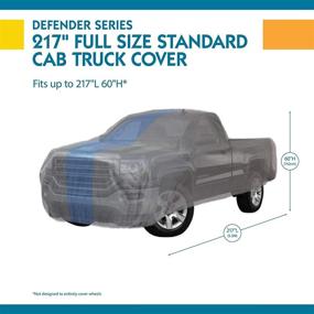 img 2 attached to 🚛 Duck Covers A1T217 Defender Pickup Truck Cover for Standard Cab Short Bed Trucks - 217" Length, Gray/Light Blue, 70" Width, 60" Height