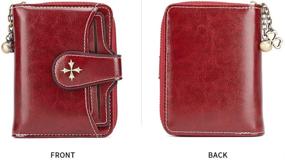 img 1 attached to 👛 Stylish Women's Fashion Wallet with Large Capacity & RFID Protection - Tephea Red Leather Wallet