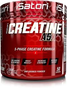 img 4 attached to Enhanced Muscle Growth & Strength Building with iSatori Creatine A5X - Advanced 5-Phase Creatine Monohydrate Powder for Training, Weight Lifting & Recovery - Unflavored Dietary Supplement (50 Servings)