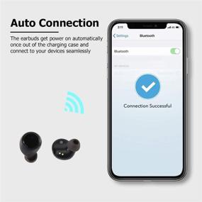 img 3 attached to 🎧 SKARLIE Upgraded True Wireless Earbud Headphone 5.0 with Charging Case - High-Fidelity Stereo HiFi Earphones, Quick Charge, Black