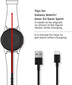 img 1 attached to Convenient Wireless Charging Dock for Galaxy Watch 3/Active 2/1/Galaxy Watch/Gear Sport/S3, 2 in 1 USB C Charging Cable for Samsung Galaxy S21/S20/S10/Note 20/10/9/8 and More, 3.9ft Charger Cable