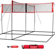 powernet four square volleyball net: a fun new game for park or beach, available in 2 exciting versions logo