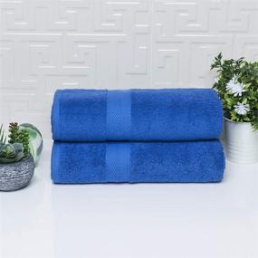 img 1 attached to 🛀 Avalon Towels Premium Royal Blue Towel Set – 600 GSM, 8-Pack of Highly Soft, Absorbent Towels for Bathroom and Kitchen