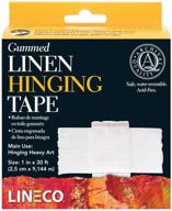 📦 lineco l533-1025 1-inch white gummed linen tape with 30ft length logo