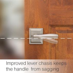 img 2 attached to 🚪 Baldwin Torrey Pines Privacy Lever for Bedroom or Bathroom Door Handle in Satin Nickel, Prestige Series with a Sleek Contemporary Slim Design for Indoor Doors